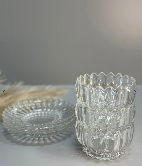 Bols tulipes de luxe avec sous-verre - Lot de 6 - 12 pièces