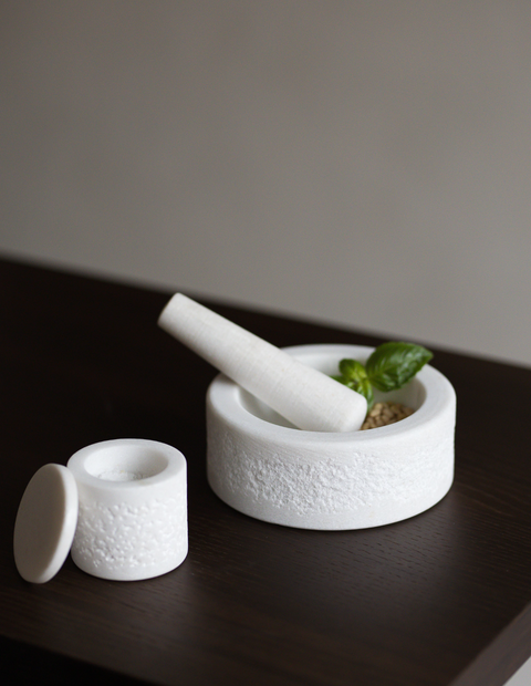 Mortier et pilon 16xH6cm white Marbliss