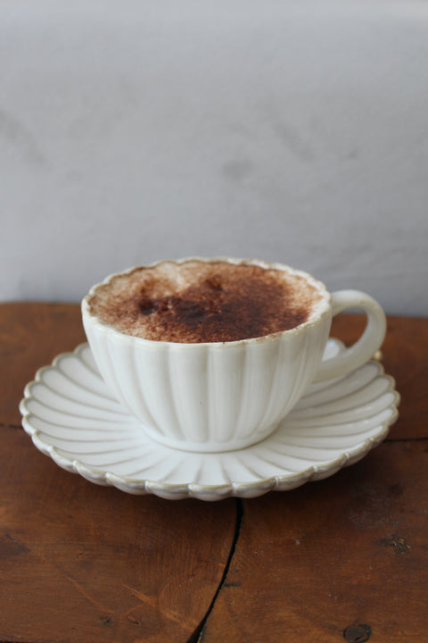 6 Tasses et sous-tasses en porcelaine Bloomy –220 ml