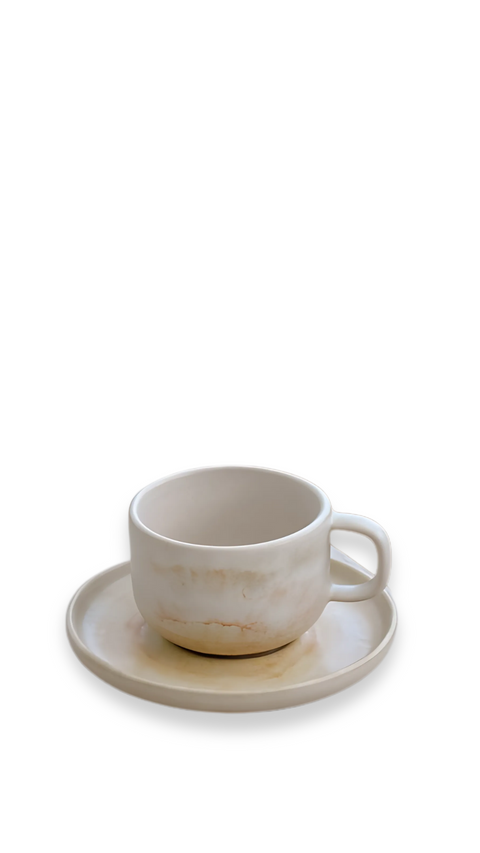 Tasse Aquarel 22cl + Sous-Tasse – Douceur Artisanale du Portugal