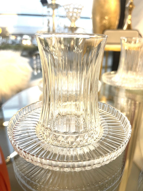 Service à Thé Elysia – 6 Verres + 6 Assiettes à Thé | Pasabahce