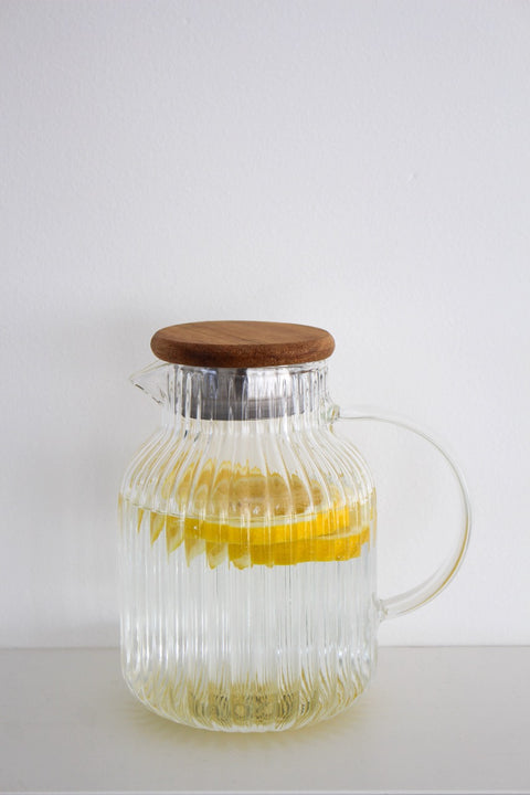 Carafe "Éclat" avec Couvercle en Bois – 1500 ml ou 1800 ml