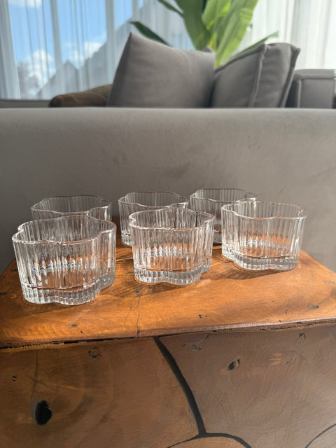 Lot de 6 Coupelles en Verre "Flower" – 100ml