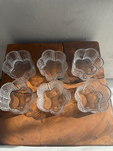 Lot de 6 Coupelles en Verre "Flower" – 100ml