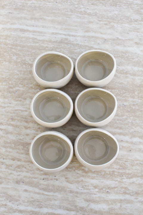 Coupelles à dips Barlès – Lot de 6 beige (Ø 8 cm)