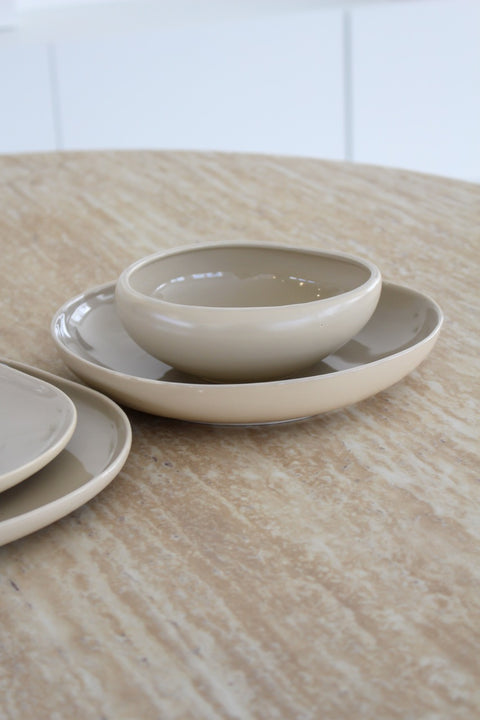 Service à dîner Barlès – 24 pièces beige design organique