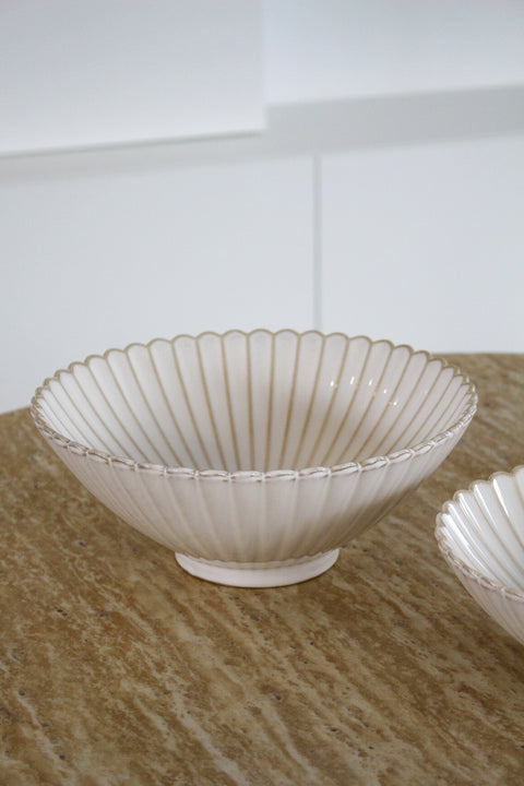 Saladiers en porcelaine Bloomy – Lot de 2 (21 cm et 25 cm)