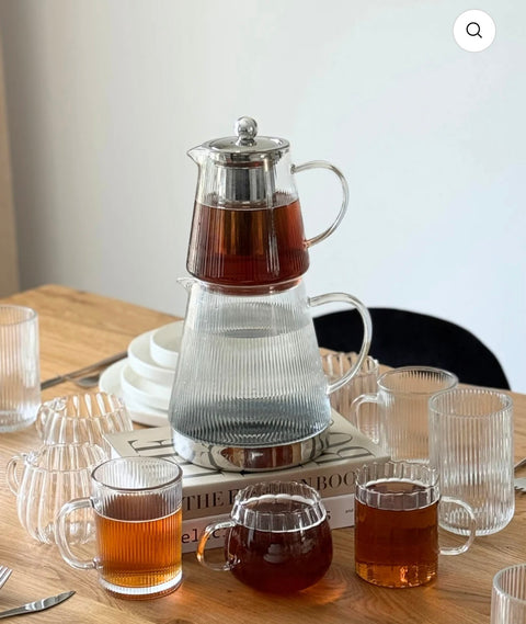 Théières en verre Pyramide - Adaptée à l'induction