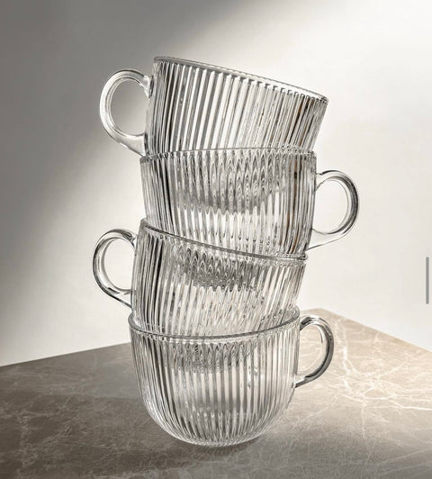 Lot de 2 Tasses en Verre RIFFLE MUG – 400 ml