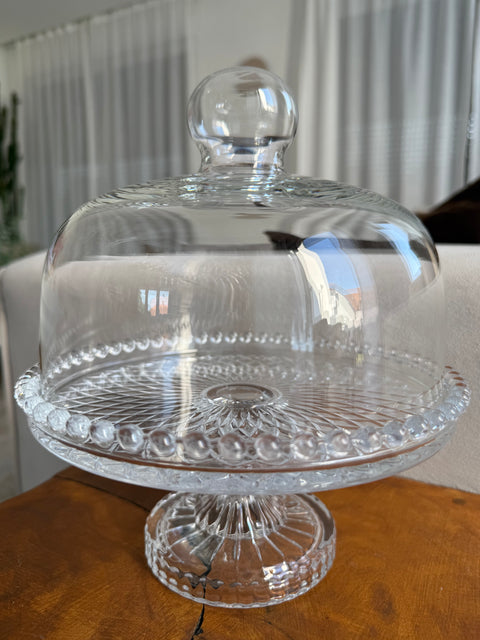 Présentoir à Gâteau en Verre avec Cloche Élégance Cristal - PERLE