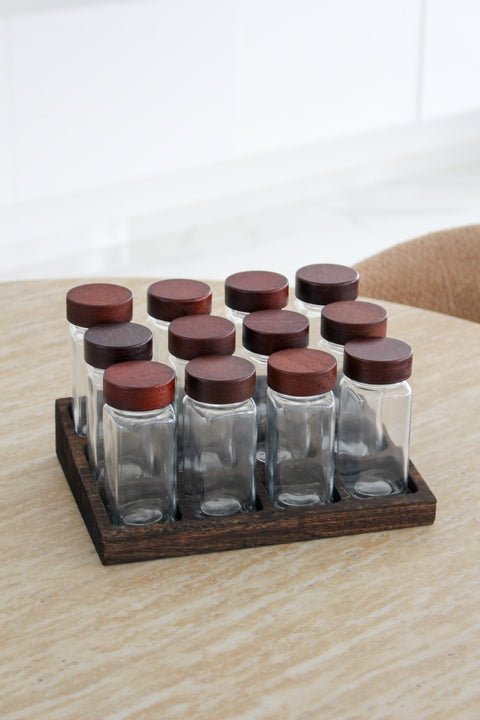 12 Pots à Épices + Étagère - Ena Home
