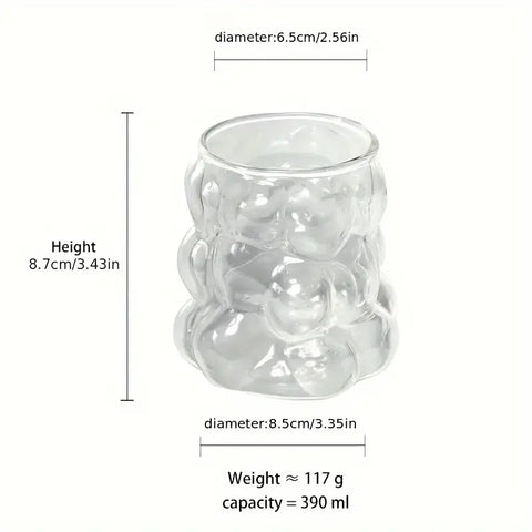 Tasses "Grappe" en verre (Lot de 2)