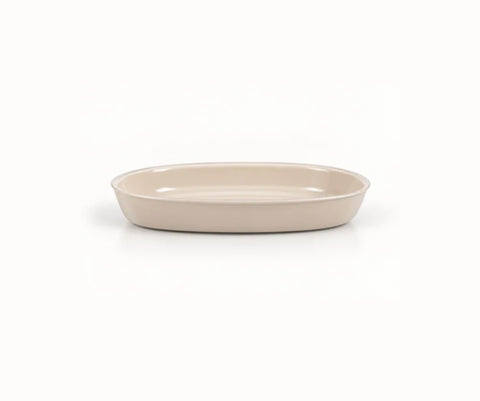 Plat de cuisson en verre beige Set de 3 pièces ovale