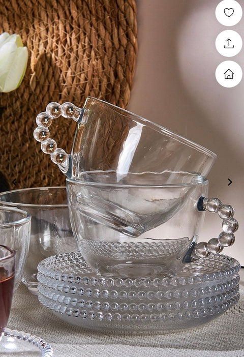 Tasse à thé ou café en verre GIRONA 200ml pour 6 - 12 pièces