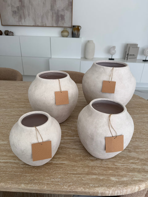 Vase Bombée en grès