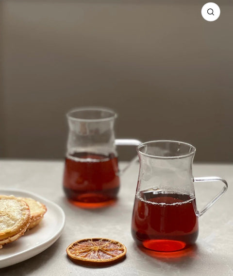 Verres à thé ELA avec poignée - 6 pièces