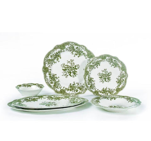 Service à dîner VINTAGE VERT ou ROUGE - 26 pcs