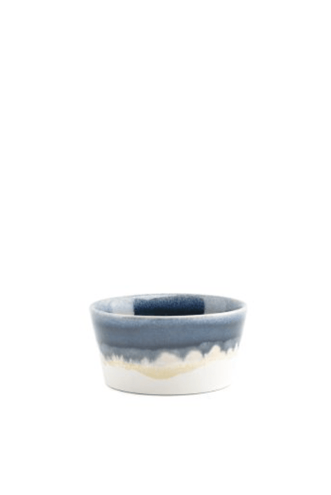 4 Bols Flow en Grès – 10 x H5 cm – BleuAzur - Ena Home
