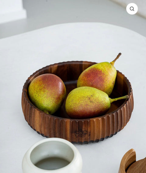 Bol Sculpté en Bois d’Acacia – 3 Tailles au Choix