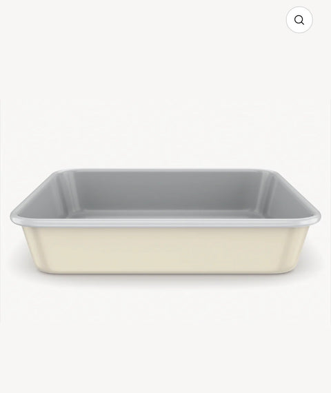 Plat De Cuisson Rectangulaire Beige | Revêtement en Céramique