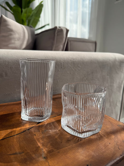 ICE RIFFLE – Verres Design Ondulés (200ml ou 250ml)