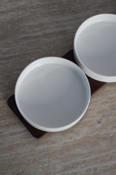 Moon Snack - plateau en bois et 3 assiettes