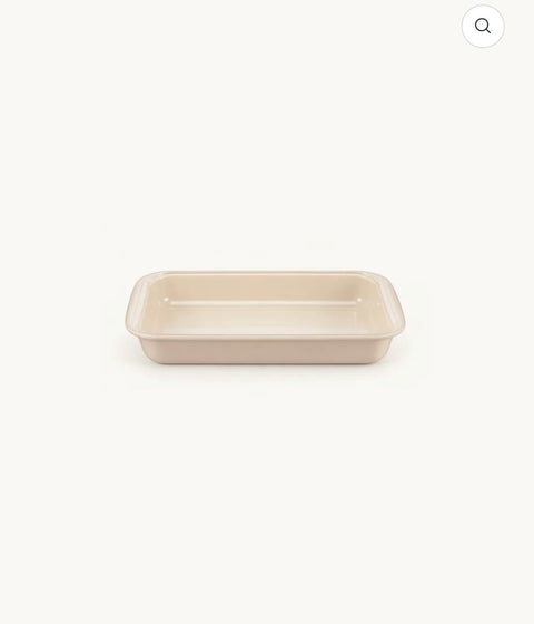 Plat de cuisson en verre beige Set de 3 pièces rectangulaire