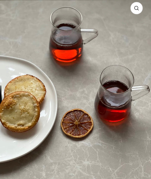 Verres à thé ELA avec poignée - 6 pièces