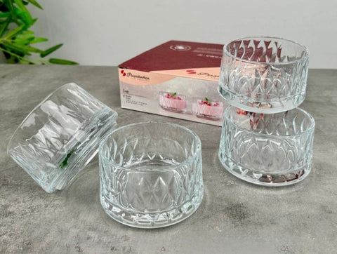 Lot de 4 Coupelles Leafy 240ml – Élégance Texturée