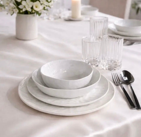 Service à dîner MOON WHITE 24 pièces