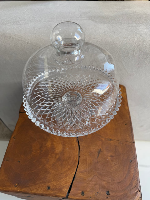 Présentoir à Gâteau en Verre avec Cloche Élégance Cristal - PERLE