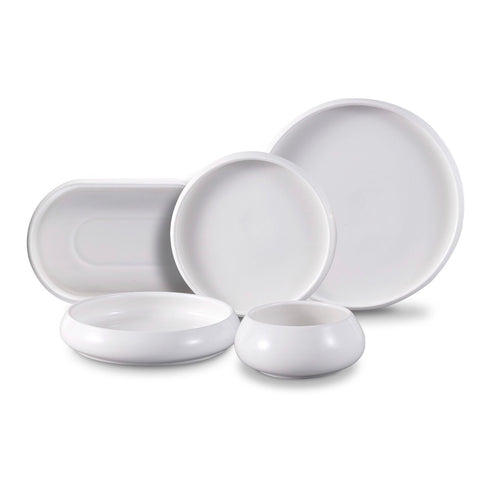 Service à Dîner MOON ( BONDY ) – 25 pièces en Porcelaine Blanche