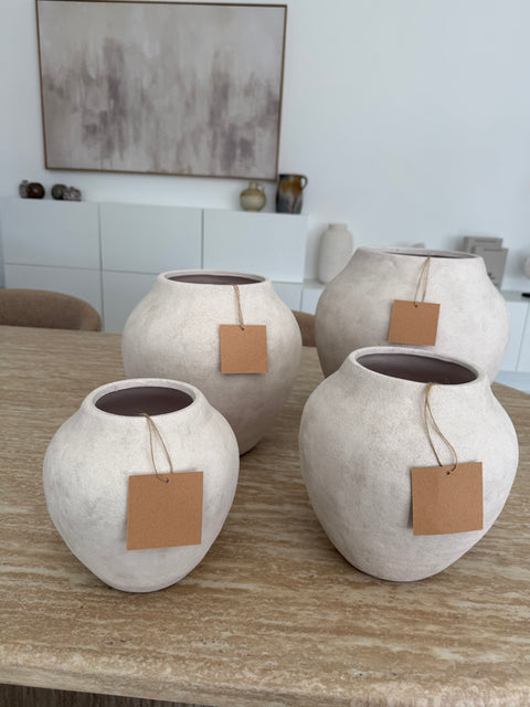 Vase Bombée en grès