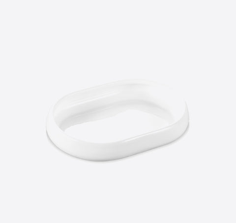 Ovaler Servierteller aus weißem Porzellan - 3er-Set