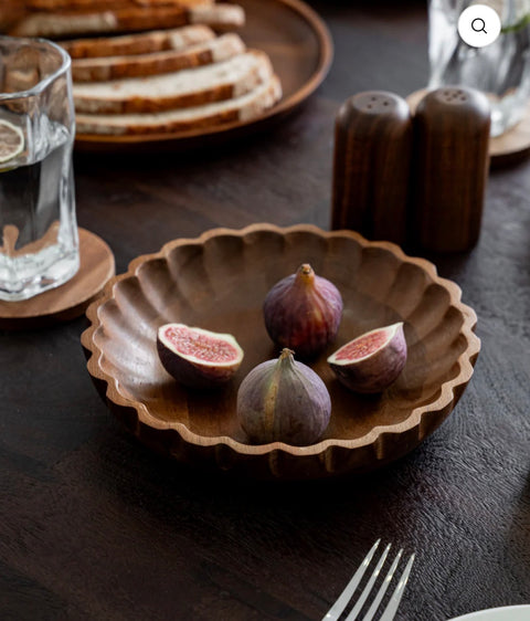 Plat LOTUS en bois d’acacia