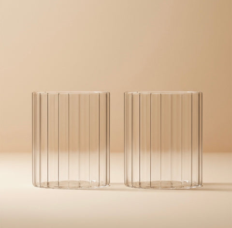 Set mit 2 200-ml-Bechern aus Borosilikatglas