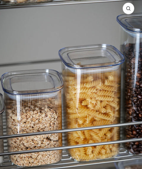 GRAND LOT DE 16 BOITE DE RANGEMENT EN VERRE RAYÉ AVEC COUVERCLE