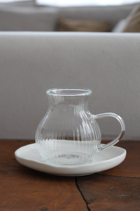 6 Sous-Tasses en Porcelaine Barles – Blanc Brillant
