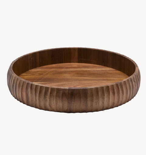 Plat rond en bois d’acacia | 30 cm