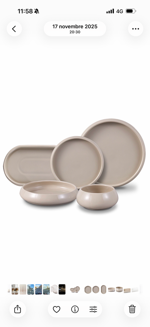 Service à Diner 27 pièces - MOON ( BONDY ) BEIGE