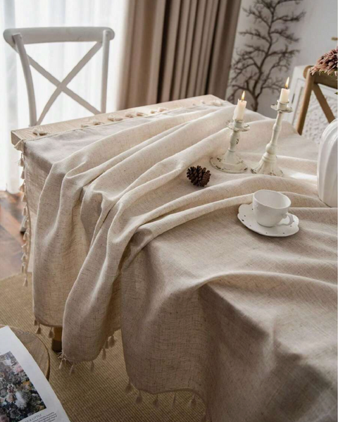 Nappe beige lin - 140x240cm