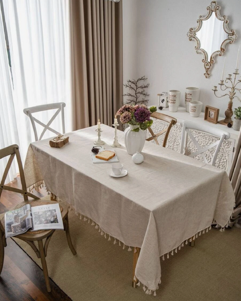 Nappe beige lin - 140x240cm