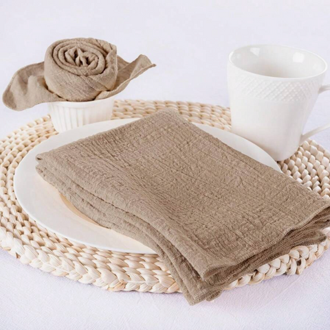 Dark beige cloth napkin - 6 pieces