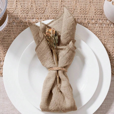 Dark beige cloth napkin - 6 pieces