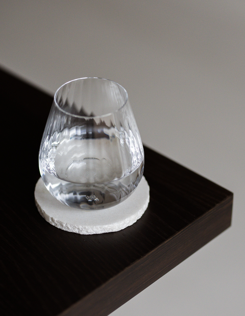 Set de 4 Sous-verres Marbliss – Ø10 cm – Marbre Blanc Véritable