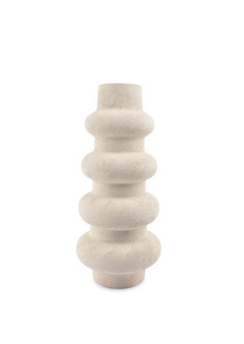 Vase Tubo en Grès Sculptural – 22 x H49 cm