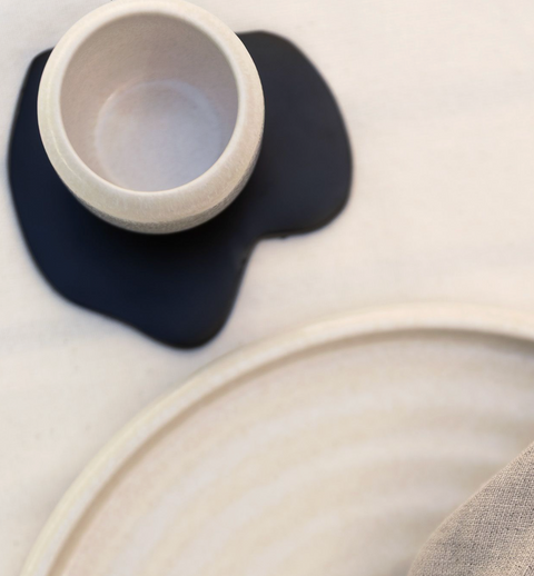 Set de 4 Sous-Verres Métal – Design Organique – Doré, Chrome ou Noir Mat