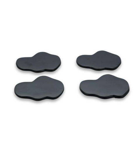 Set de 4 Sous-Verres Métal – Design Organique – Doré, Chrome ou Noir Mat