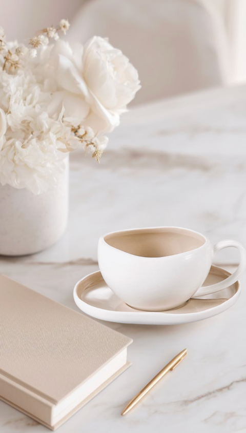 Service à café Curvy Bicolore - 12 pcs