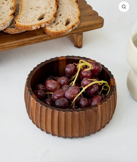 Bol Sculpté en Bois d’Acacia – 3 Tailles au Choix